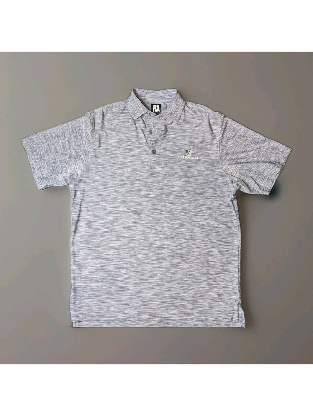 Footjoy Lisle Golf Polo Heathered Blue Medium Reserve Club